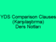 YDS Comparison Clauses (Karşılaştırma) Ders Notları