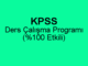 KPSS Ders Çalışma Programı PDF